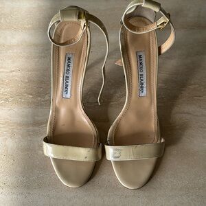 Manolo Blahnik Cream Heels 36.5